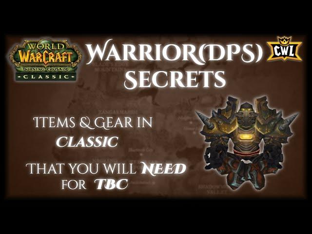 TBC Classic Warrior(Fury/Arms) Guide - Classic items you'll use in TBC - Phase 6 vs T4 Pre-BiS