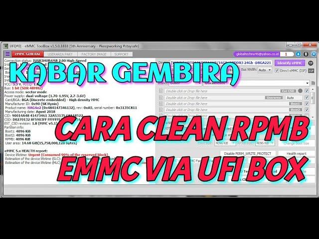 CARA CLEAN RPMB EMMC DENGAN UFI BOX TESTED !!!