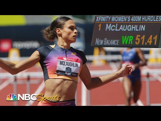 Sydney McLaughlin BREAKS WORLD RECORD AGAIN to clinch 400 hurdles national title | NBC Sports