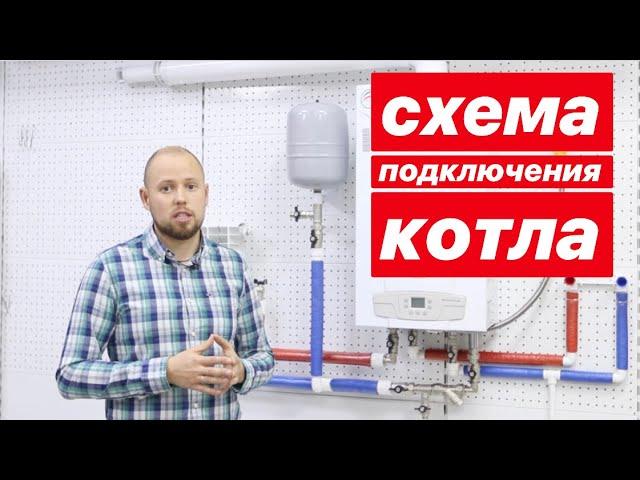 Схема подключения, обвязки газового настенного котла