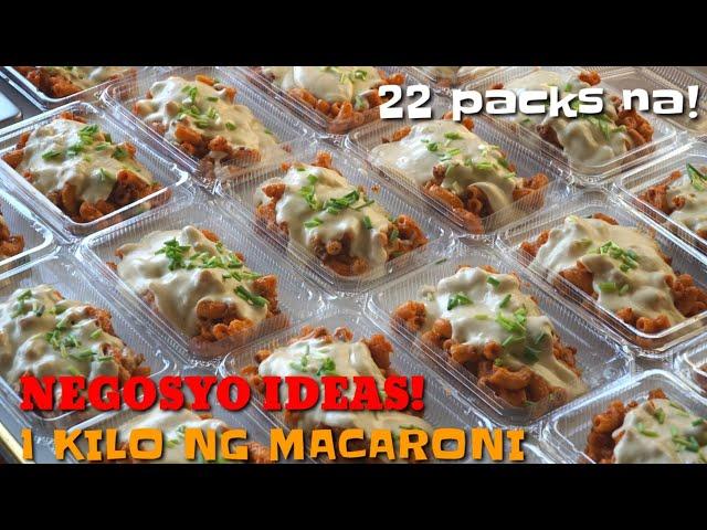 1 KILO LANG NG MACARONI 22 PACKS NA ANG MAGAGAWA! NEGOSYO IDEAS!