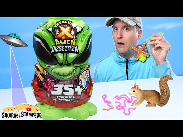 Treasure X Mega ALIEN Dissection 2024 Returns! Squirrel Stampede Rescues Many Hunter Figures!