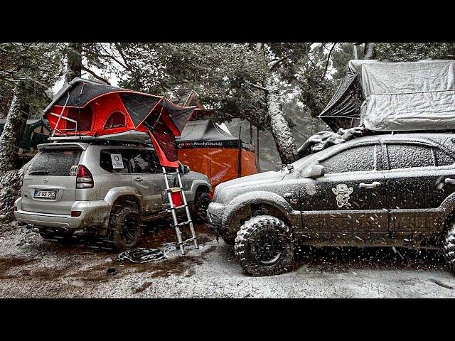 ARAÇ ÜSTÜ ÇADIRDA KIŞ KAMPI  Off Road Camping Turkey