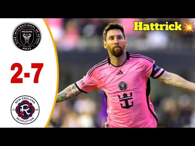 Messi Super Hattrick Freekick ️Inter Miami vs New England 7/2 - Highlights & All Goals 2024 -Messi