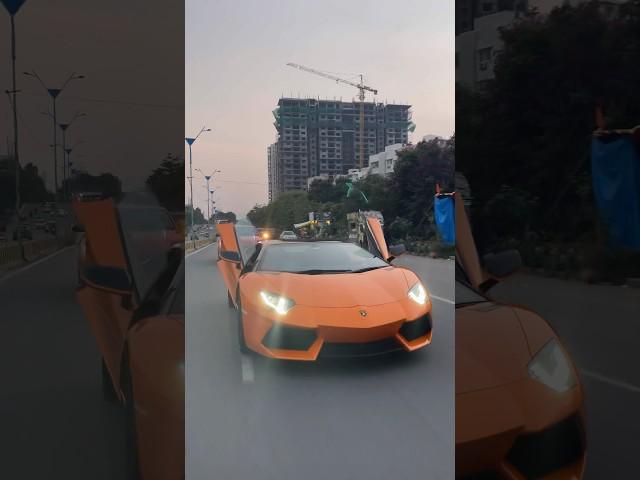 Driving Lamborghini With Doors Up