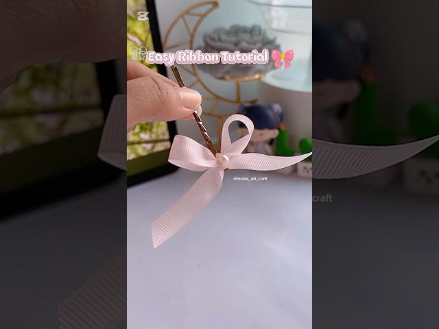 Easy Ribbon Tutorial  #shorts #art #diy #muktaartandcraft #youtubeshorts