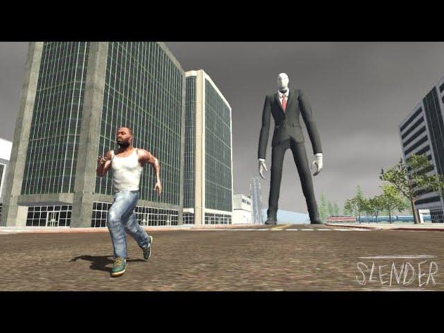 Franklin Fight Slender Man in Indian Bike Driving 3d