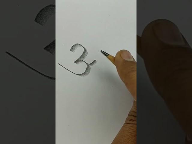 Hindi alphabets with pencil | calligraphy for beginners by NAVNEET SETIA #shorts #calligraphy