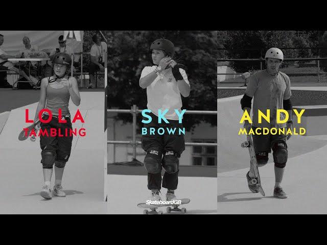 Skateboard GB Team for Paris 2024 Olympic Games - Lola Tambling, Sky Brown & Andy Macdonald