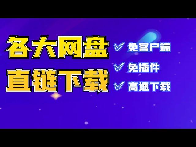 各大网盘直链下载完美解决方案，免客户端