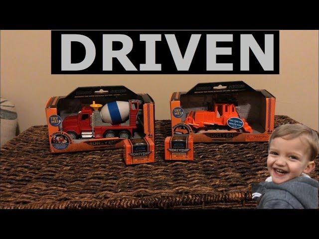 Battat Driven Bulldozer and Cement Mixer truck review! Pocket series surprise trucks!