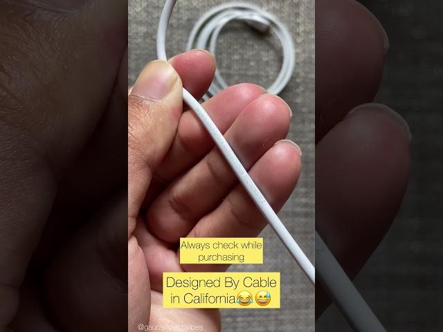 Original vs Fake Apple Lightning to Usb C Cable