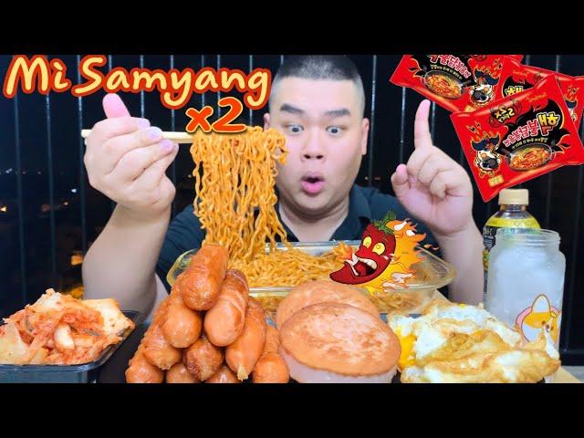 Mukbang MÌ SIÊU CAY SAMYANG X2 với đầy ấp topping CAY TÉ LỬA | Thằng Mập Food | Tập 178