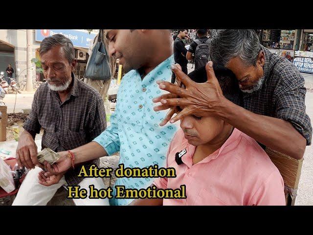 The cosmic massage  | Old Man Amazing Head massage | Mohammad Waris Barber | ASMR Donation