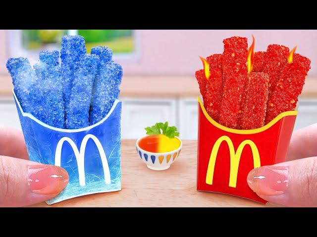 CHEETOS or TAKIS  I Made McDonald's French Fries Better in Tiny Kitchen  Tina Mini Cooking