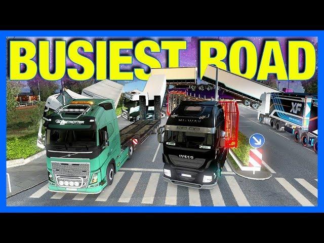 Driving The Busiest Road with 4500 Trucks in Euro Truck Simulator 2