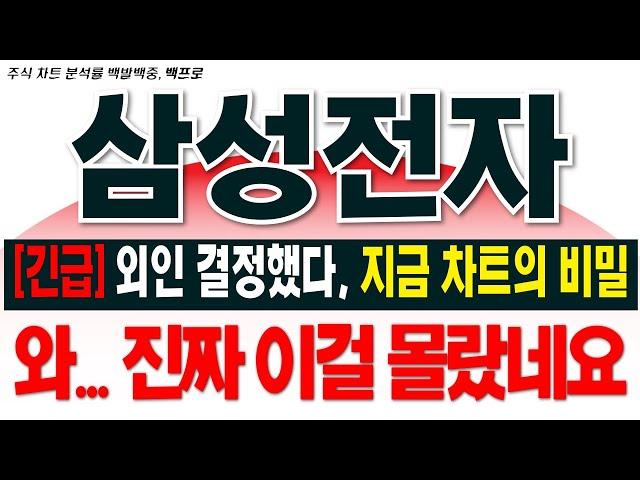 [삼성전자 주가 전망][긴급] 외인 결정했다, 지금 차트의 비밀. 와... 진짜 이걸 몰랐네요