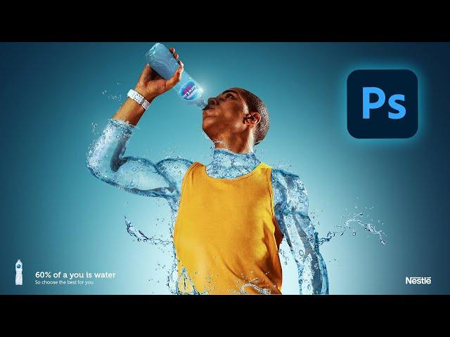 NESTLÉ Water ADVERTISING DESIGN | Product manipulation in Photoshop 