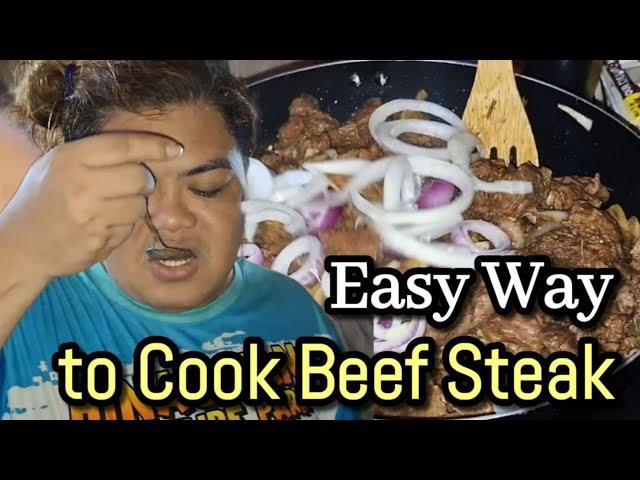 EASY WAY TO COOK BEEF STEAK AT NILAGANG BAKA