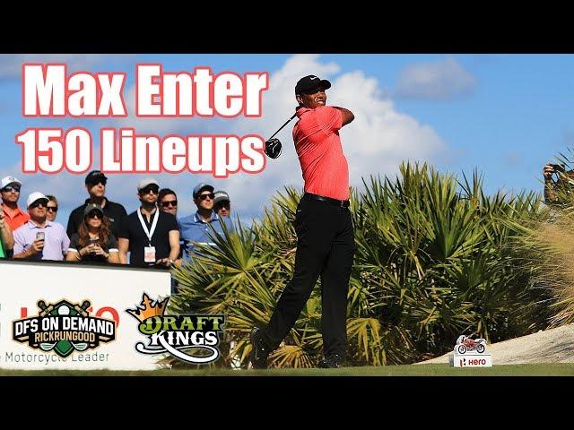 Max Entering 150 PGA Lineups - Hero World Challenge