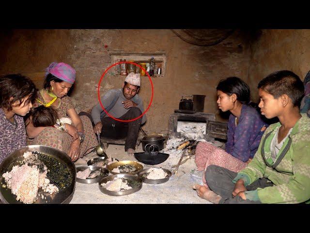 dharme brother is cooking for his family || village life & village cook food @ruralnepall