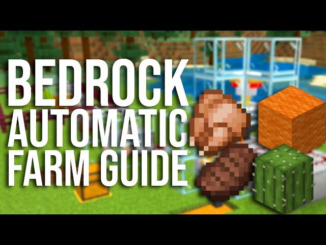 Simple and Essential Automatic Farms for Minecraft Bedrock (MCPE, Xbox, PS4, Switch, MCBE, etc)