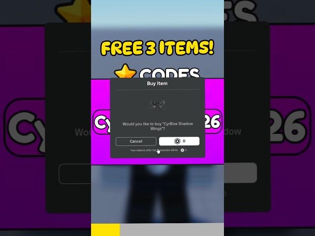 CyrBlox Free Items Codes!