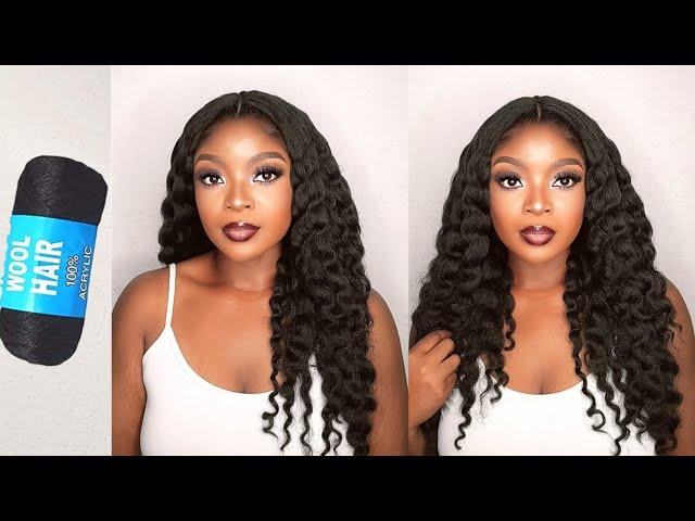 Deep Wave With BRAZILIAN WOOL? Crochet Curly Hairstyle Using Brazilian Wool