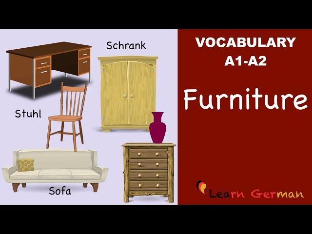 Learn German | German Vocabulary | das Möbel | Furniture | A1