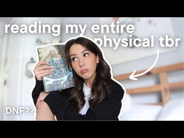 reading every book on my physical tbr tbr takedown reading vlog