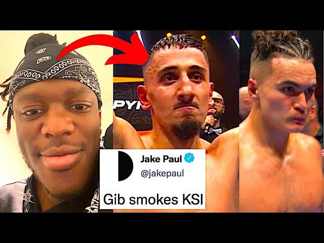 INFLUENCERS REACT TO ANESONGIB VS JARVIS BOXING KINGPYN BOXING FIGHT | GIB VS JARVIS REACTION (KSI)