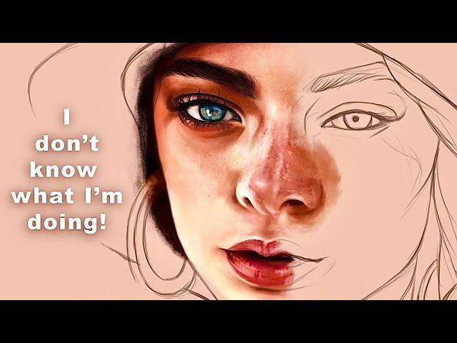 Painting a Digital Portrait with NO EXPERIENCE... easier than traditional?