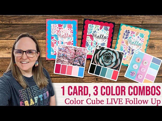 1 Card, 3 Color Combos! September 2024 Color Cube LIVE Follow Up