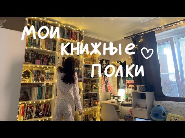 МОИ КНИЖНЫЕ ПОЛКИ/ небольшой обзор на мои стеллажи🩷