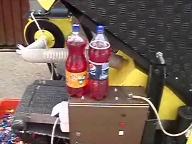 PET  BOTTLE LABEL, RING, CAP AND LIQUID REMOVING MACHINE