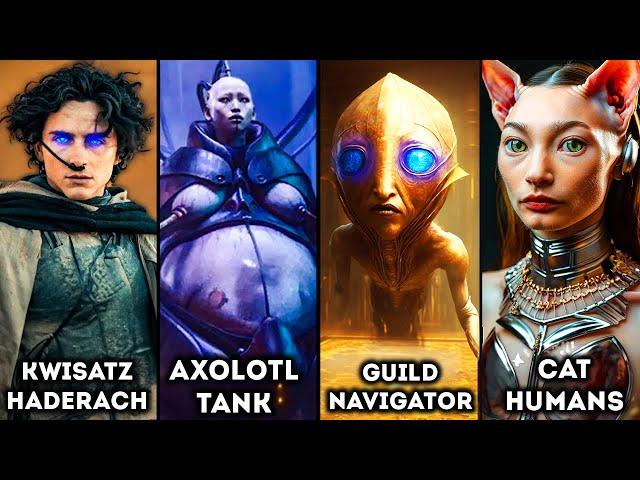 All 21 Evolved Human Types & Species in DUNE Explained! (God Emperor, Bene Gesserit, Paul...)