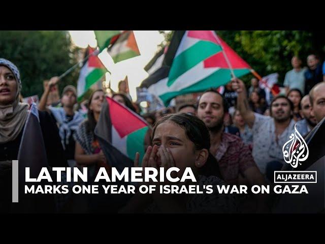 Latin America marks one year of Israel's war on Gaza, protests demand justice for child victims