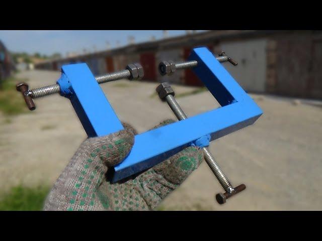 КРУТАЯ САМОДЕЛКА из обрезков профильной трубы  Струбцина СВОИМИ РУКАМИ.