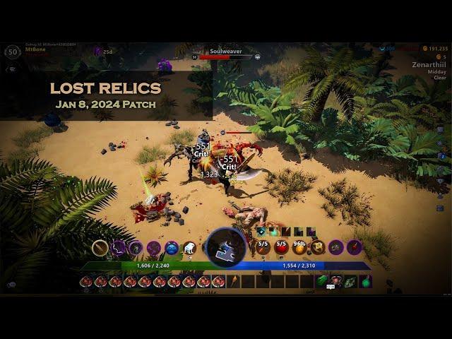 Lost Relics Gameplay, Jan 8 2024 patch, No commentary