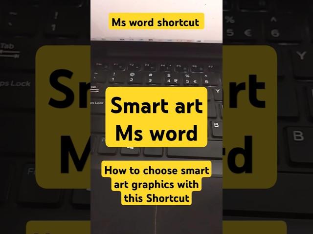 How to choose smart art graphics with thus Shortcut in ms word #shortcutkeys