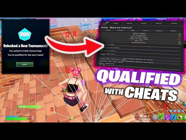 CHEATING With The Best Fortnite CHEAT in Solo Victory Cup  (QUALIFIED)