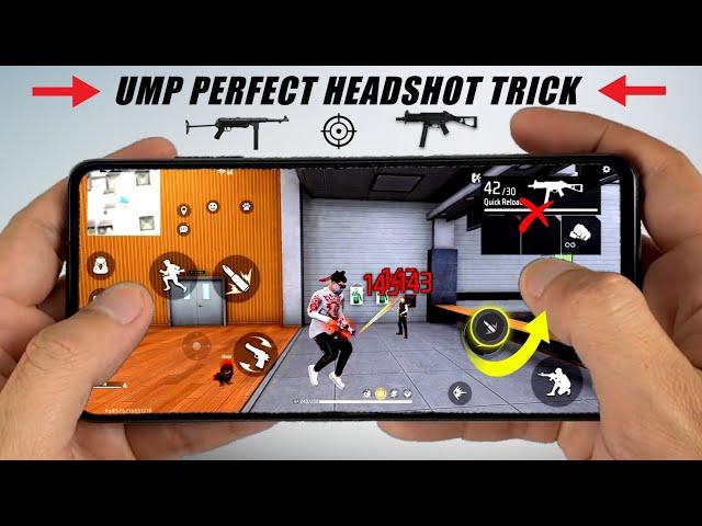 UMP Perfect Headshot Trick Handcam [ MP5 + MP40 ] New Headshot Trick Free Fire "