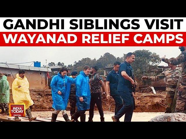 Kerala Landslide Tragedy: Rahul & Priyanka Gandhi Visit Wayanad Landslide Relief Camps | India Today