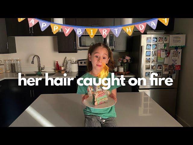 Graces 6th Birthday || her hair caught on fire 