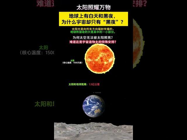为什么太阳无法照亮漆黑的宇宙？而地球却能被太阳照亮！难道是造物主的特殊安排？ #space #宇宙