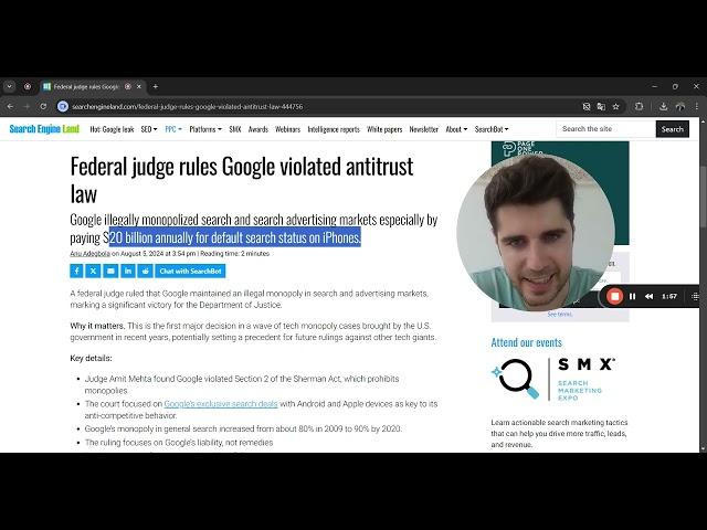 Google Declarado como Monopolio por el Tribunal de Justicia de USA