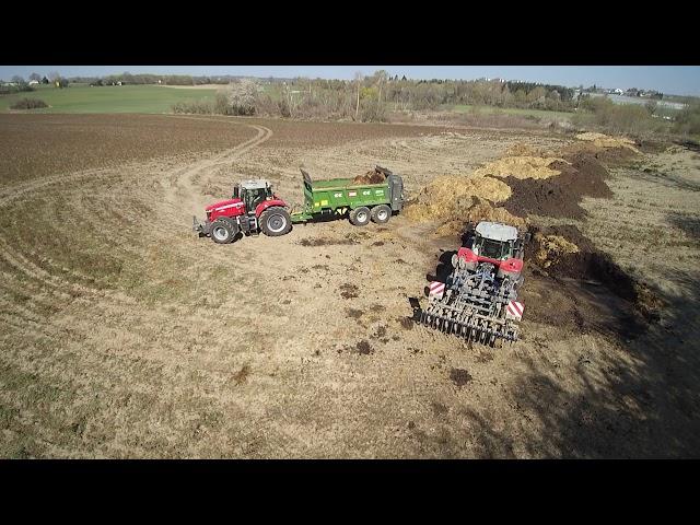 Miststreuen 2020 - 2x Massey Ferguson - Hawe DST 16 - Köckerling Rebell