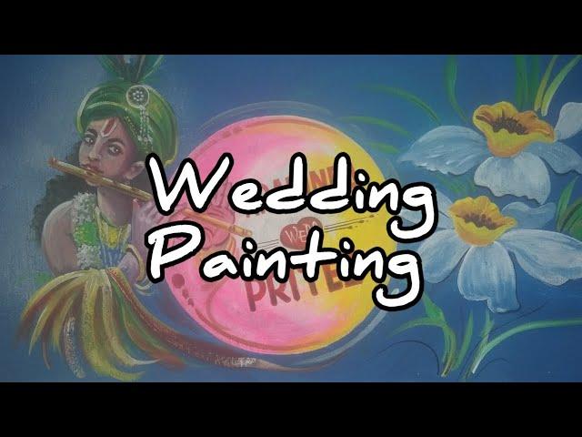 Wedding wall painting// marriage art design//RR Art