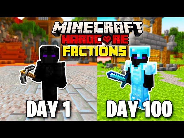 I Survived 100 days in HARDCORE Minecraft Factions... Here's What Happened