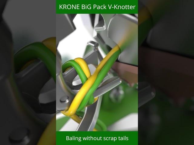 KRONE BiG Pack V-Knotter – Tying high-density square bales without producing scrap tails